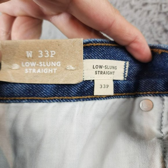 Madewell Jeans Womens 33 Petite Cotton Hi Rise Button Fly Low Slung Straight NWT - Picture 14 of 16